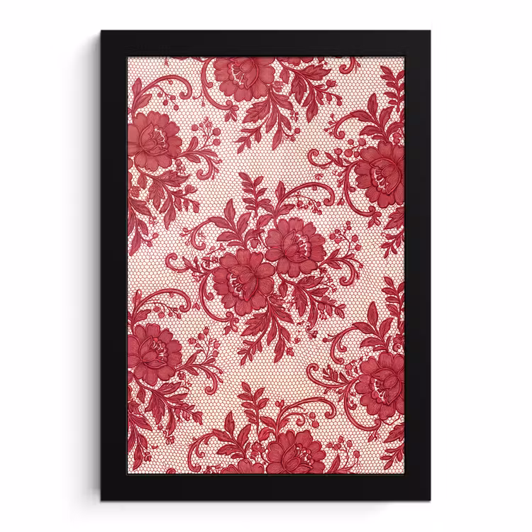 Bilder mit Rahmen - Rote Spitze – Blumen — 1