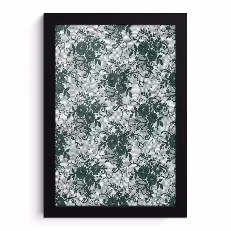 Bilder mit Rahmen - Spitze – Blumen – Grün — 1