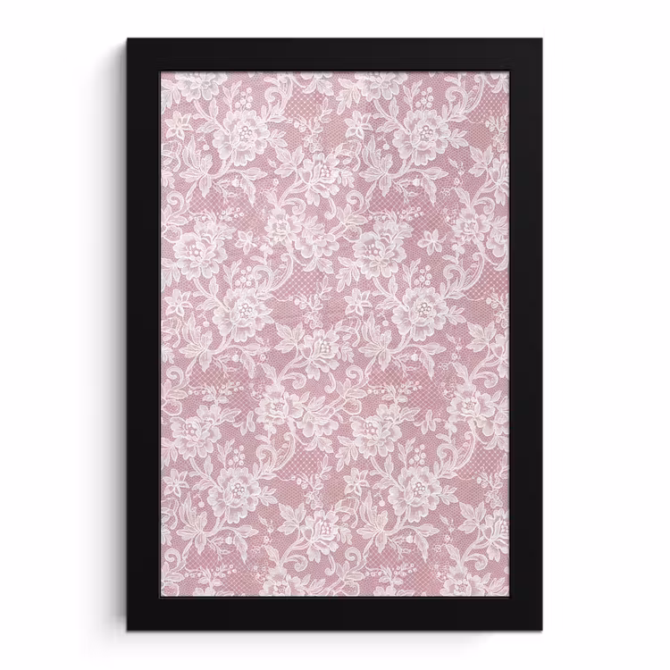Bilder mit Rahmen - Spitze – Blumen – Weiß — 1