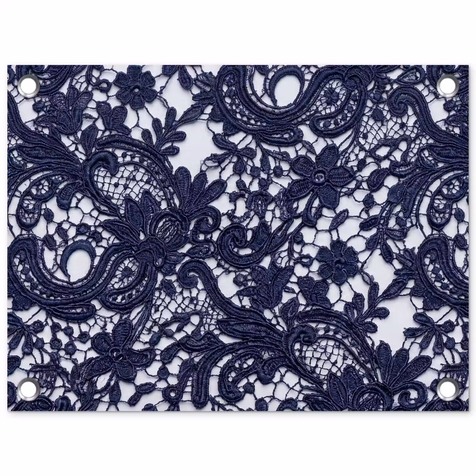 Gartenposter - Dunkelblaue Spitze – Blumen — 1