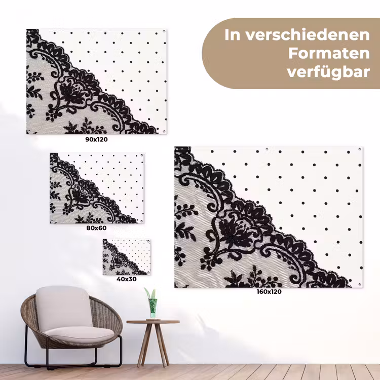 Gartenposter - Schwarze Spitze – Blumen — 6