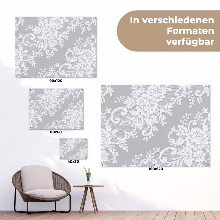 Gartenposter - Spitze – Blume – Muster — 6