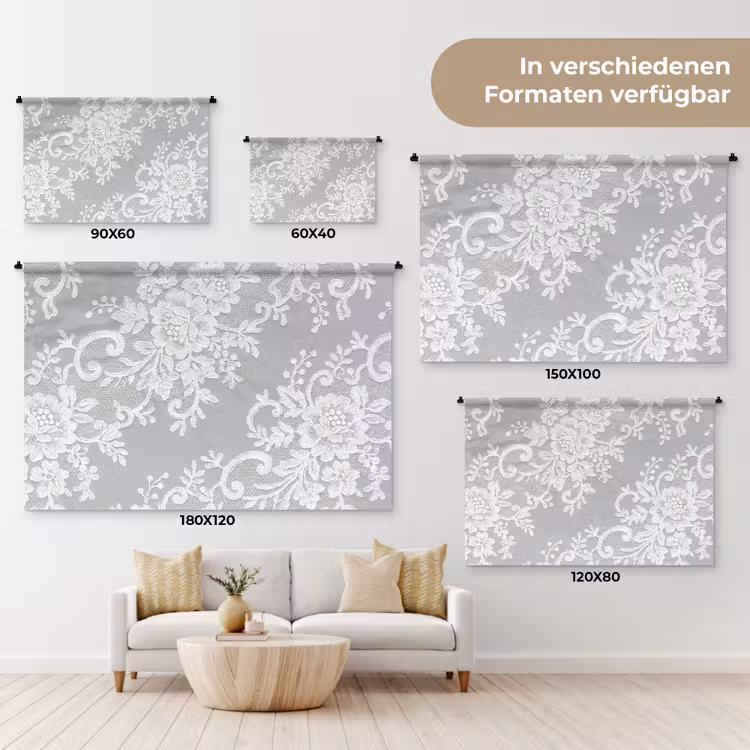 Wandteppich - Spitze – Blume – Muster — 8