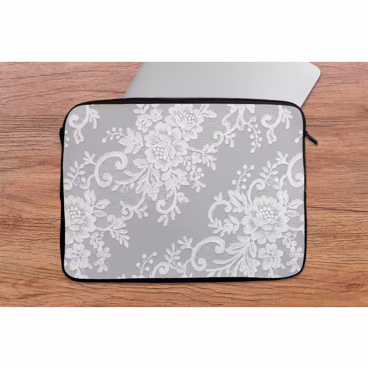 Laptop hülle - Spitze – Blume – Muster — 2