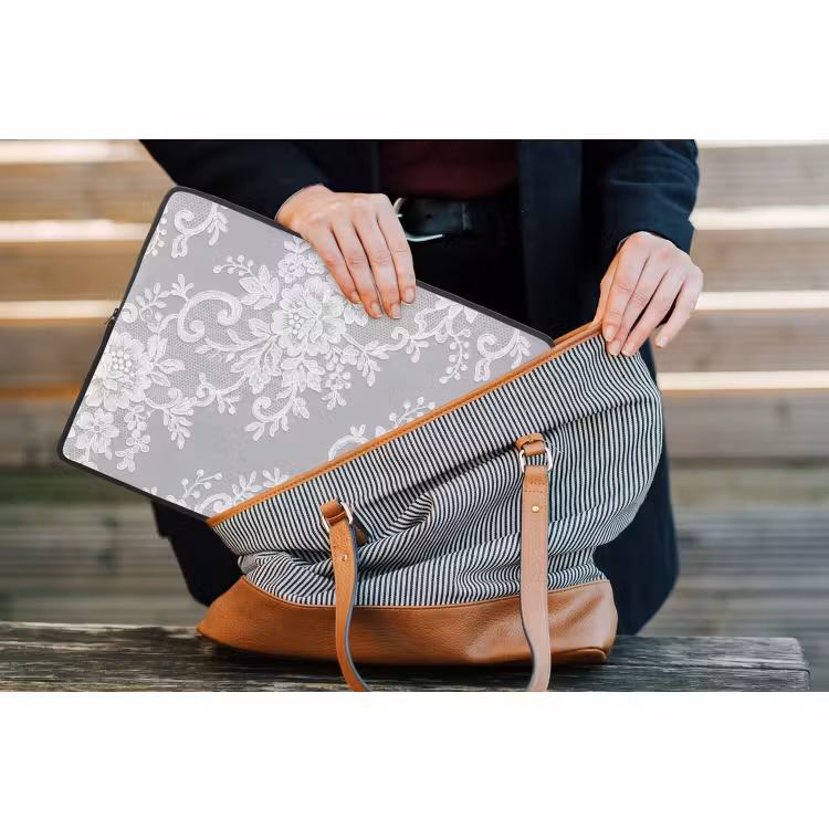 Laptop hülle - Spitze – Blume – Muster — 4