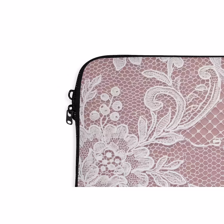 Laptop hülle - Spitze – Blumen – Weiß — 5