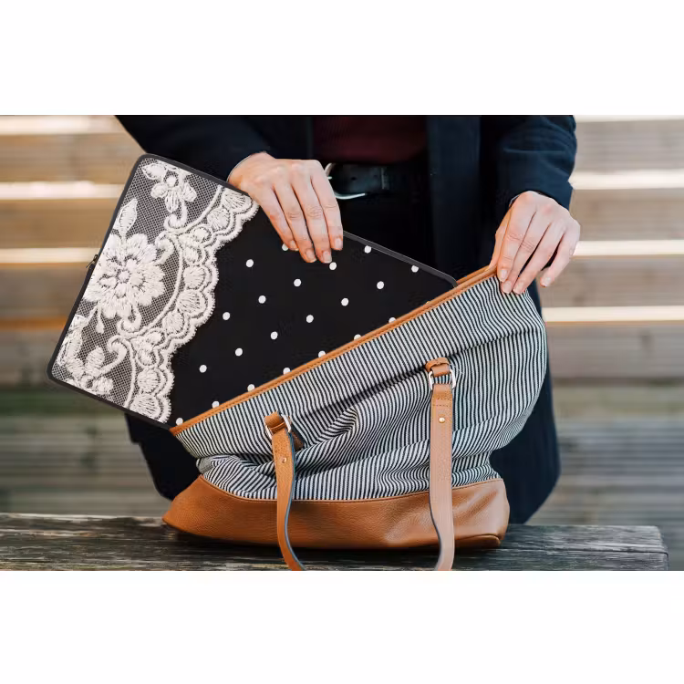 Laptop hülle - Weiße Spitze – Schnittmuster — 4