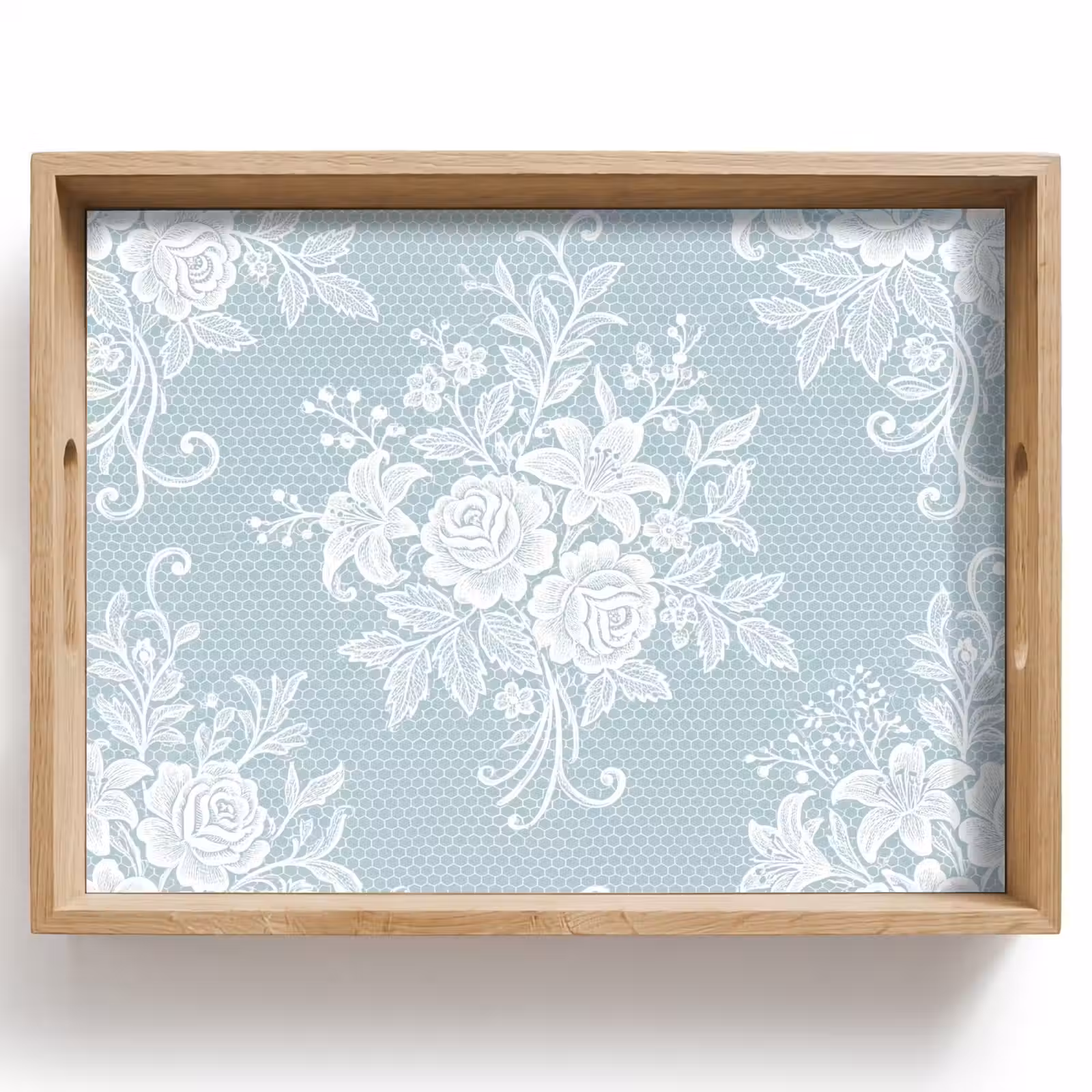 Tablett - Weiß – Spitze – Vintage — 1