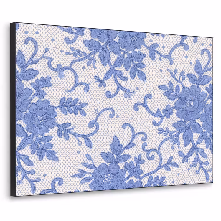 Art Frame - Spitze – Blumen – Blau — 1