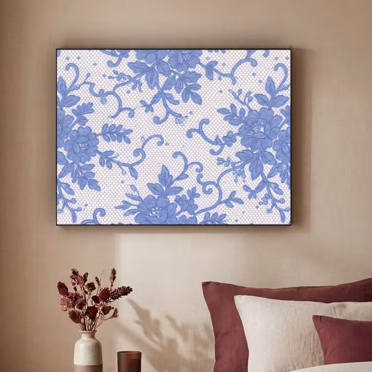 Art Frame - Spitze – Blumen – Blau — 2
