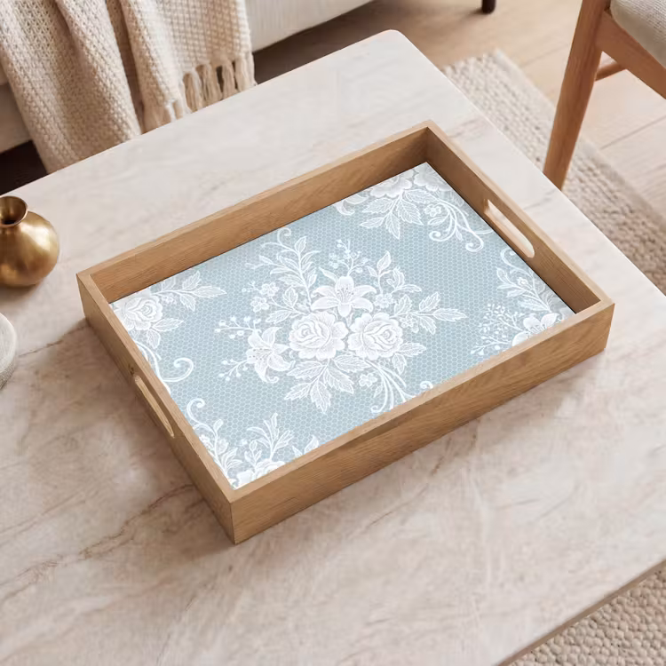 Tablett - Weiß – Spitze – Vintage — 2