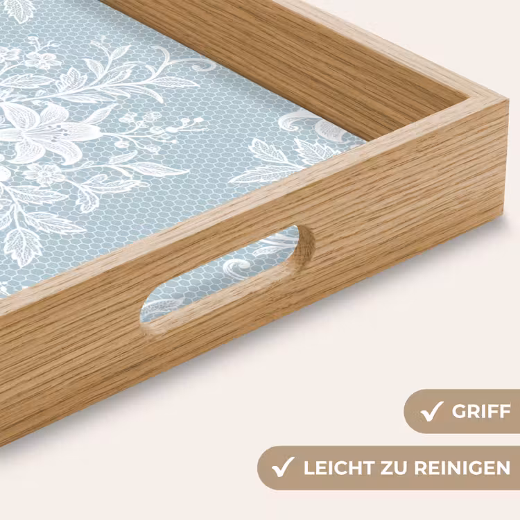 Tablett - Weiß – Spitze – Vintage — 5