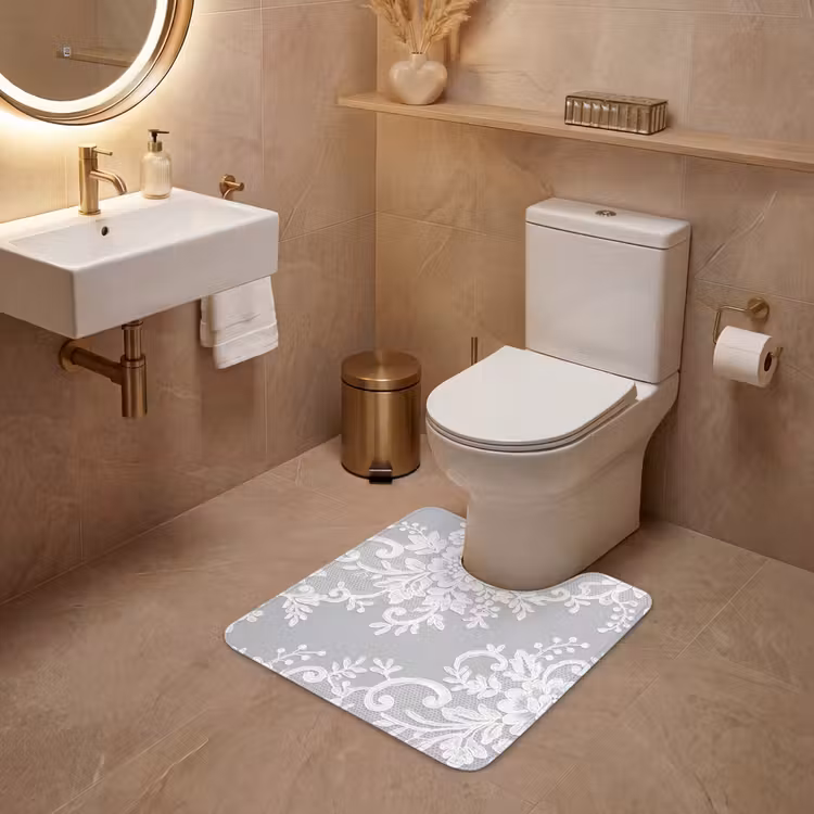 WC Vorleger - Spitze – Blume – Muster — 4