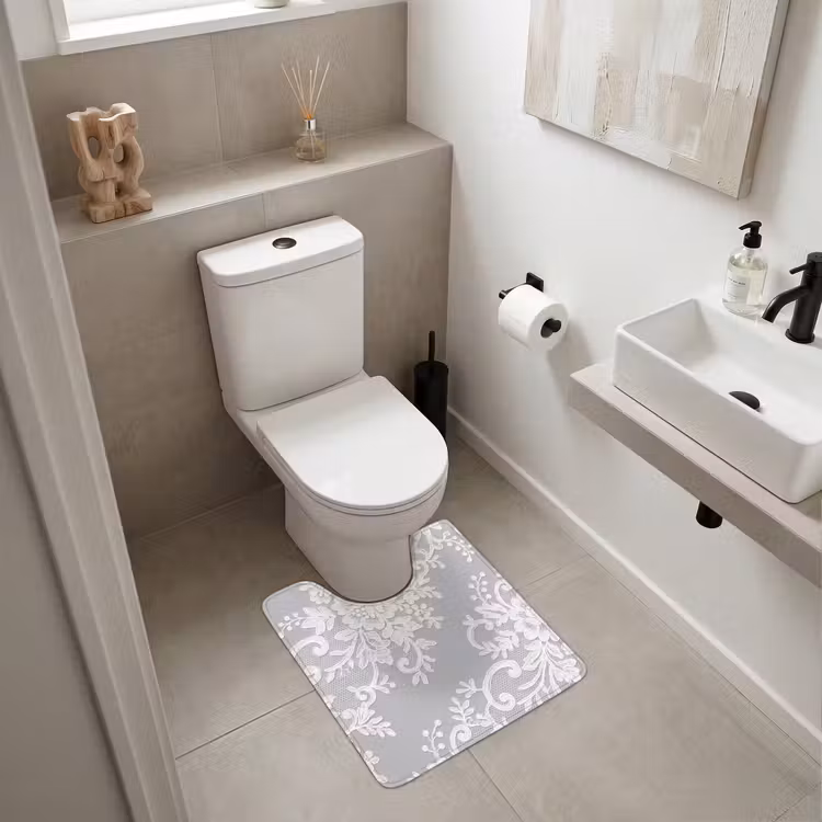 WC Vorleger - Spitze – Blume – Muster — 6