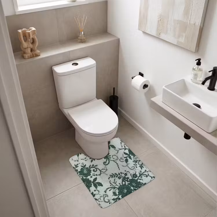 WC Vorleger - Spitze – Blumen – Grün — 6