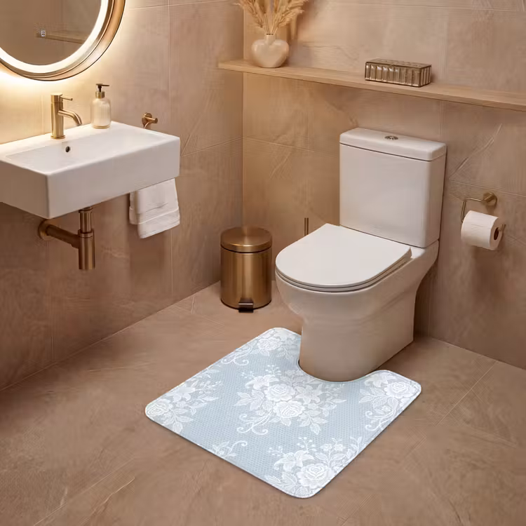 WC Vorleger - Weiß – Spitze – Vintage — 4
