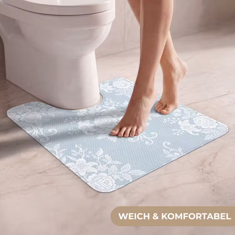 WC Vorleger - Weiß – Spitze – Vintage — 5