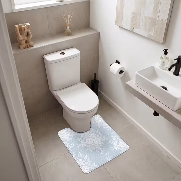 WC Vorleger - Weiß – Spitze – Vintage — 6