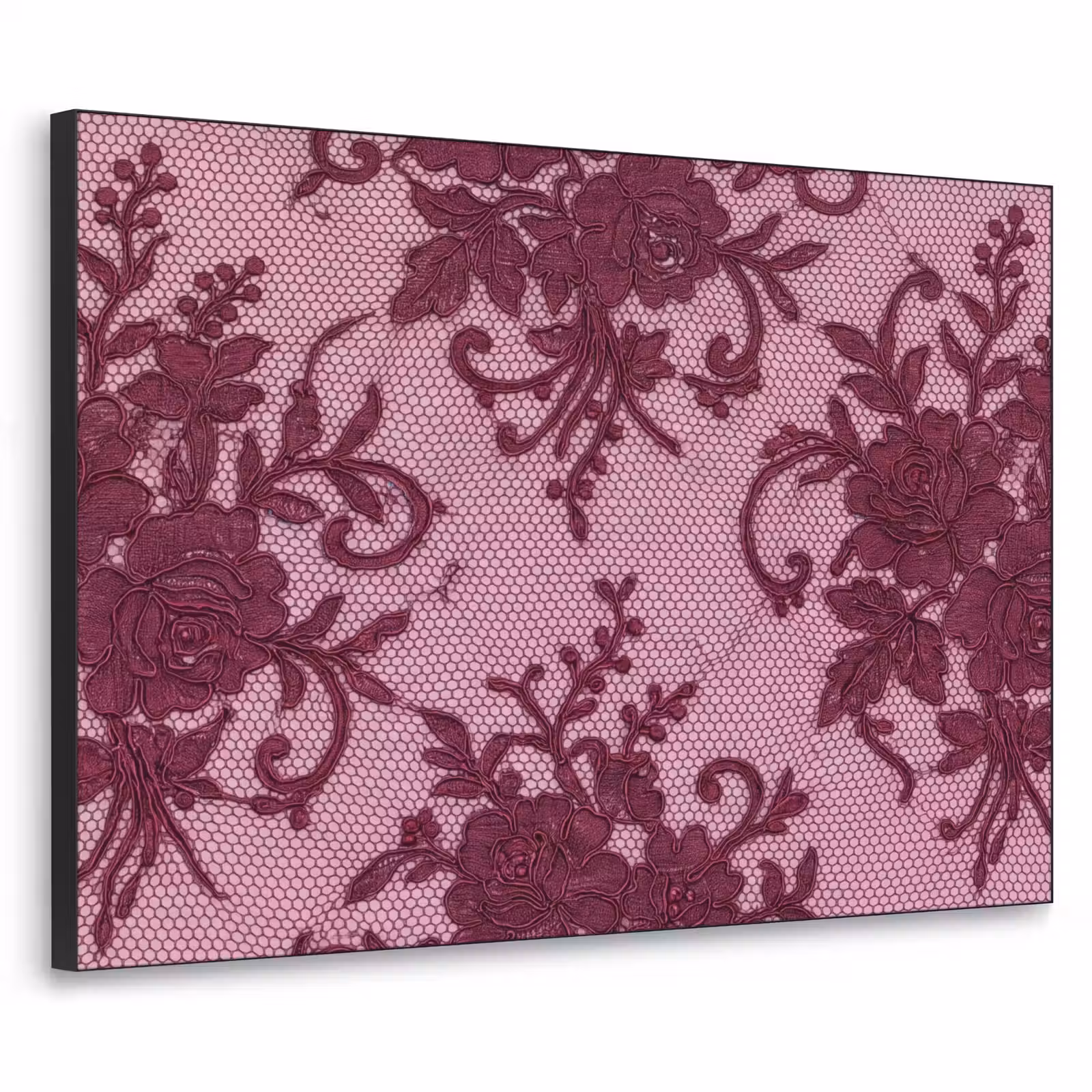 Art Frame - Bordeauxrotes Spitzenmuster — 1