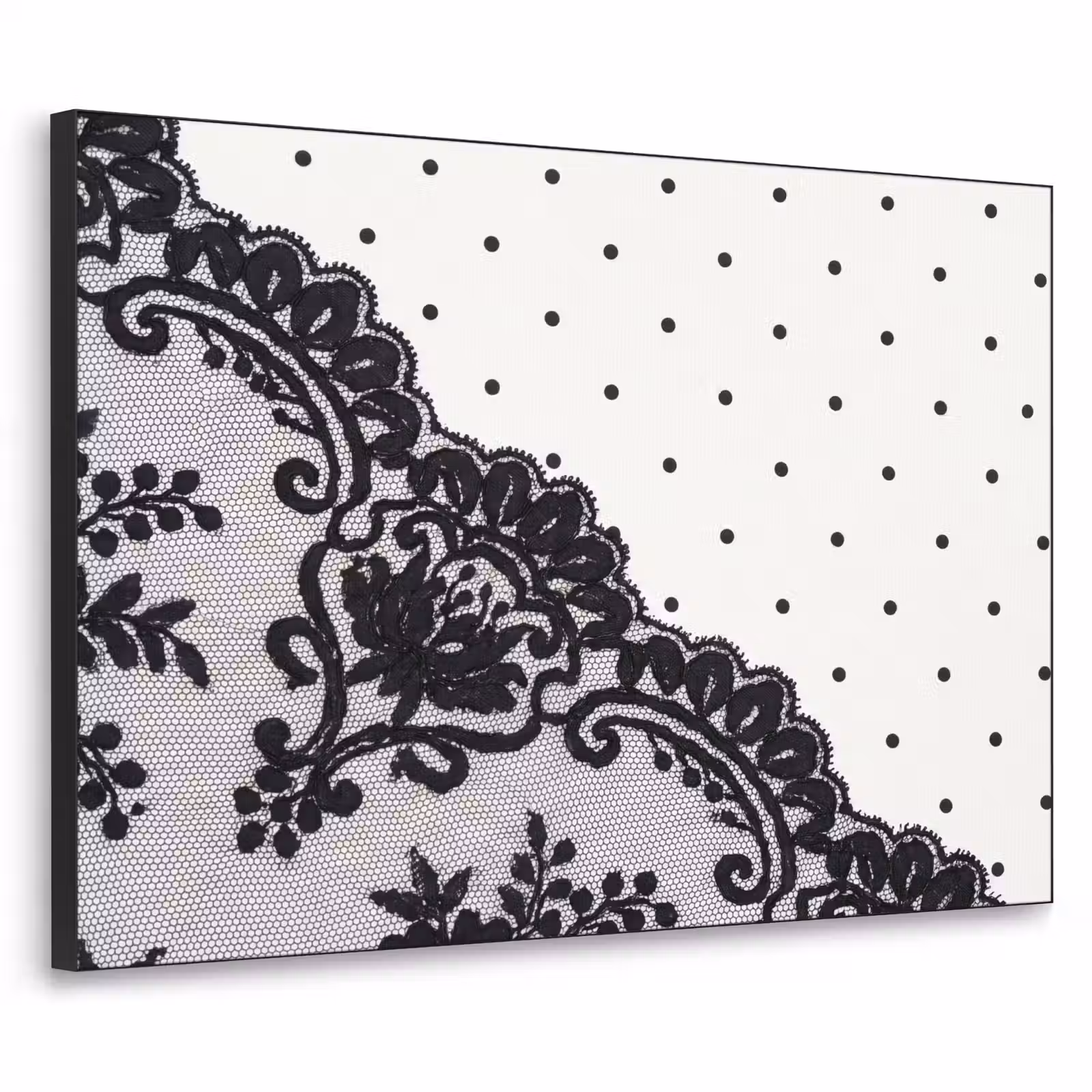 Art Frame - Schwarze Spitze – Blumen — 1