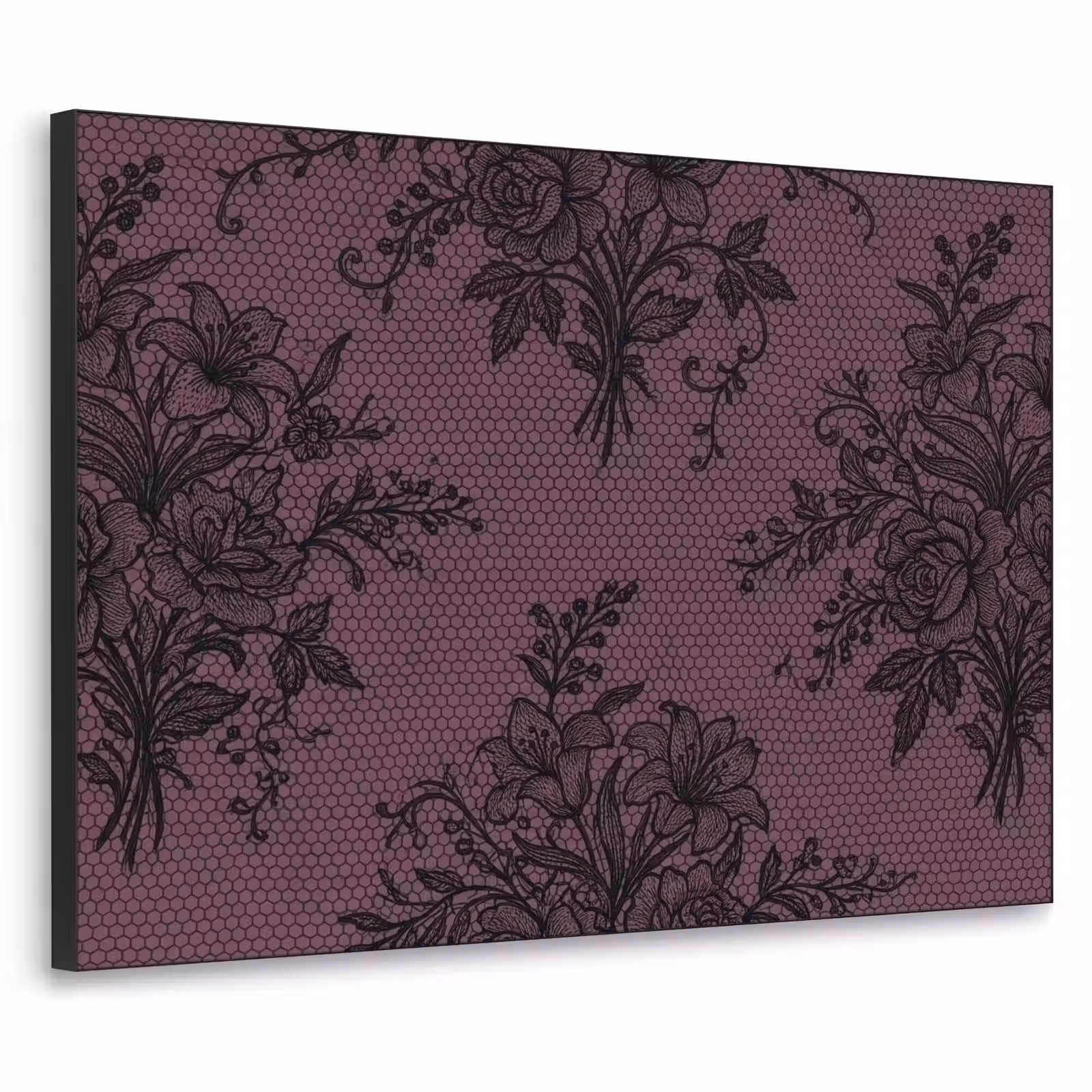 Art Frame - Spitzenmuster – Blumen – Lila — 1