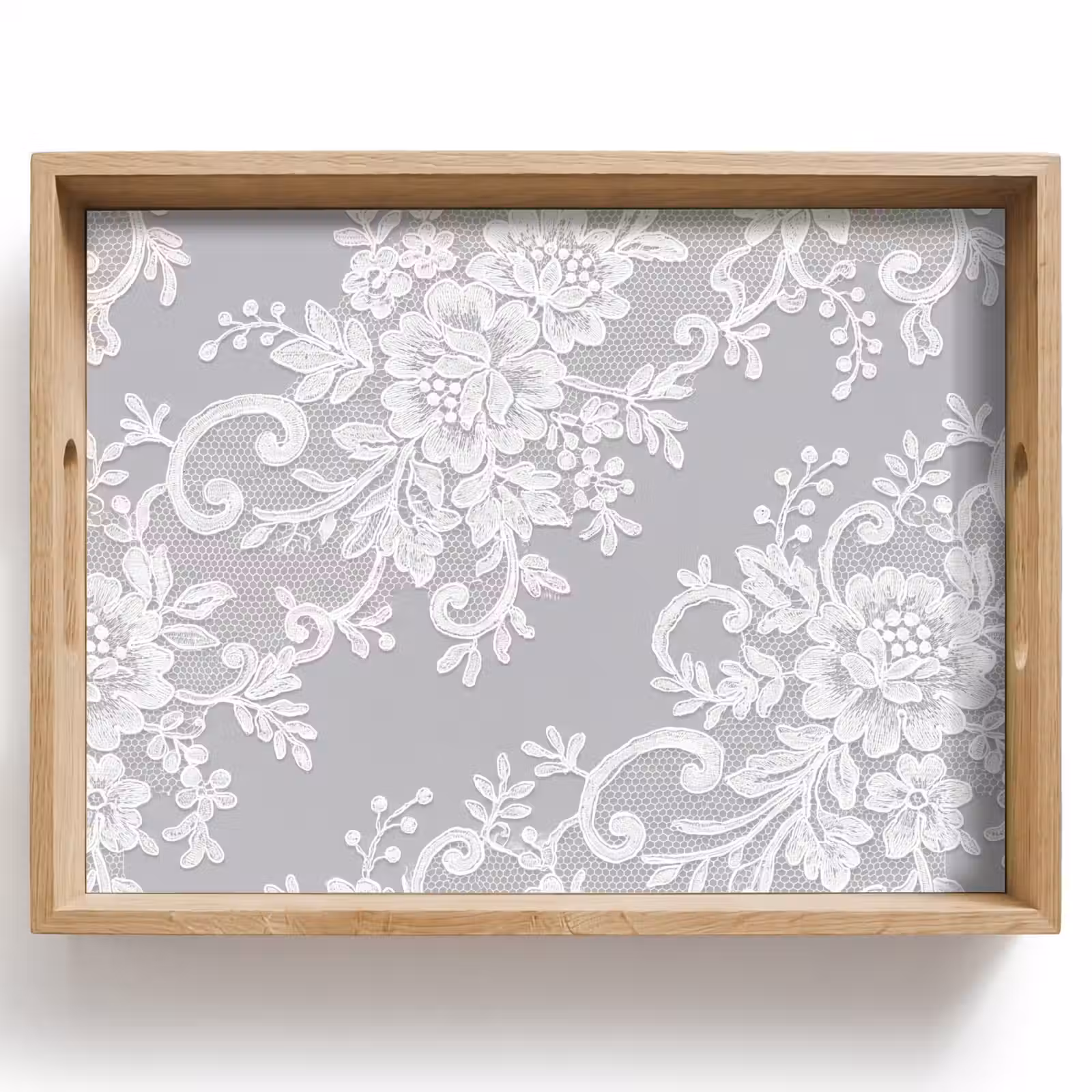 Tablett - Spitze – Blume – Muster — 1