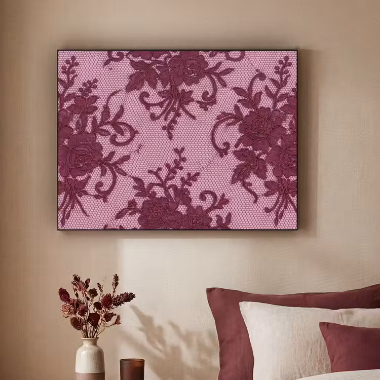 Art Frame - Bordeauxrotes Spitzenmuster — 2