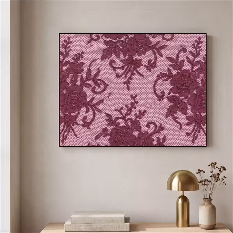 Art Frame - Bordeauxrotes Spitzenmuster — 4