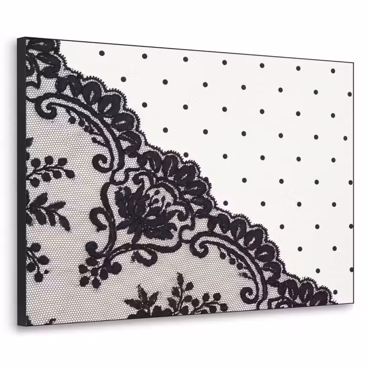 Art Frame - Schwarze Spitze – Blumen — 1