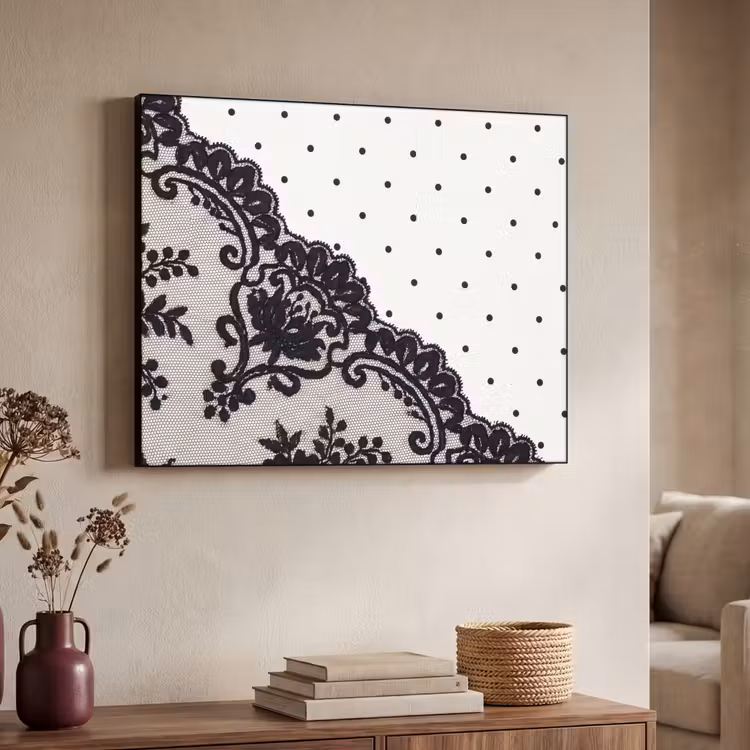 Art Frame - Schwarze Spitze – Blumen — 3