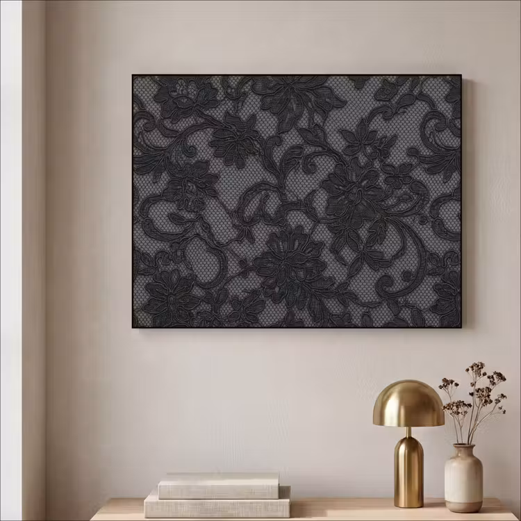 Art Frame - Spitze – Blumen – Schwarz — 4