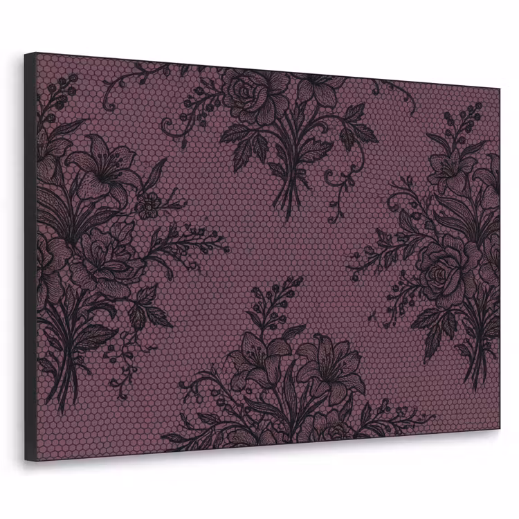Art Frame - Spitzenmuster – Blumen – Lila — 1