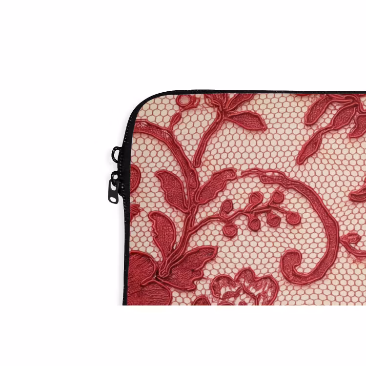 Laptop hülle - Rote Spitze – Blumen — 5