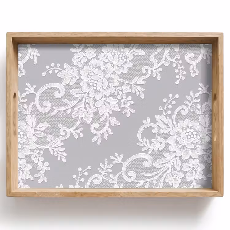 Tablett - Spitze – Blume – Muster — 1