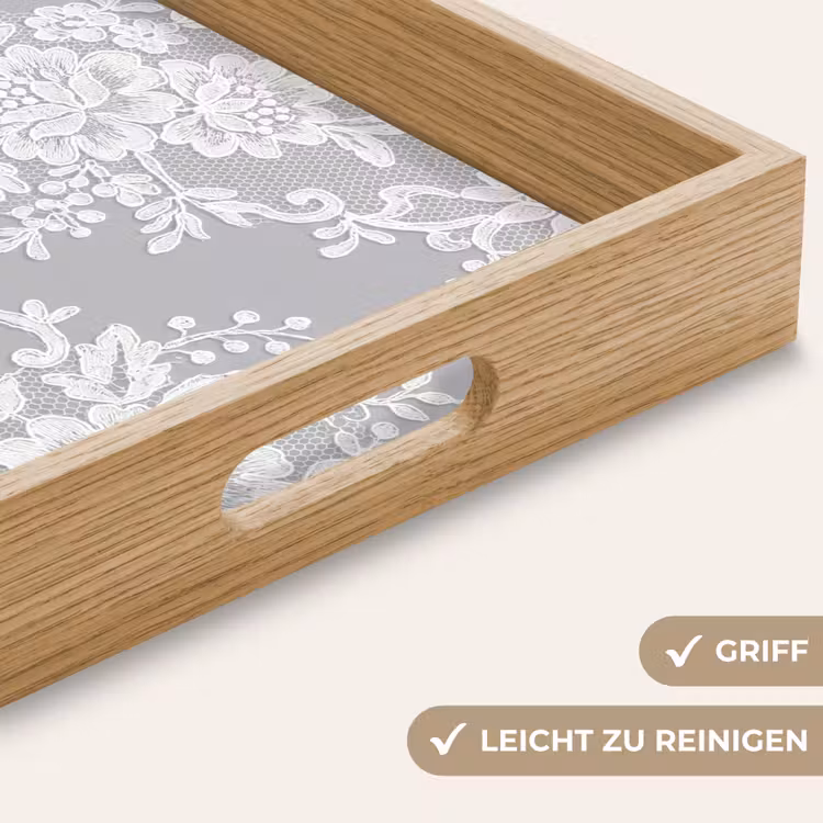 Tablett - Spitze – Blume – Muster — 5