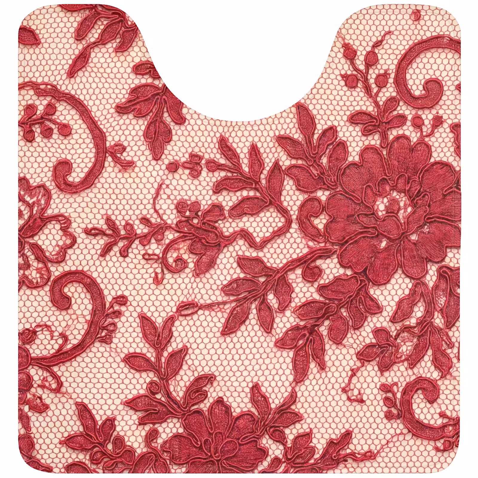 WC Vorleger - Rote Spitze – Blumen — 1