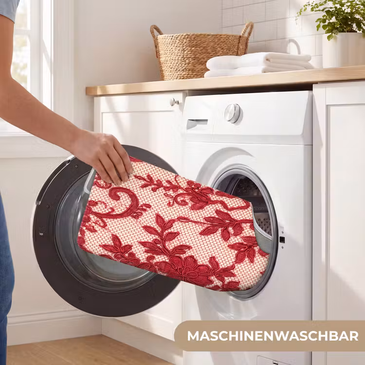 WC Vorleger - Rote Spitze – Blumen — 7