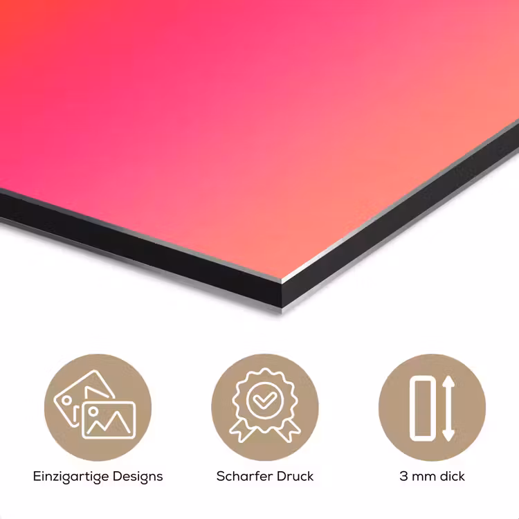 Alu-Dibond-Bild - Farbverlauf – Orange – Rosa — 7