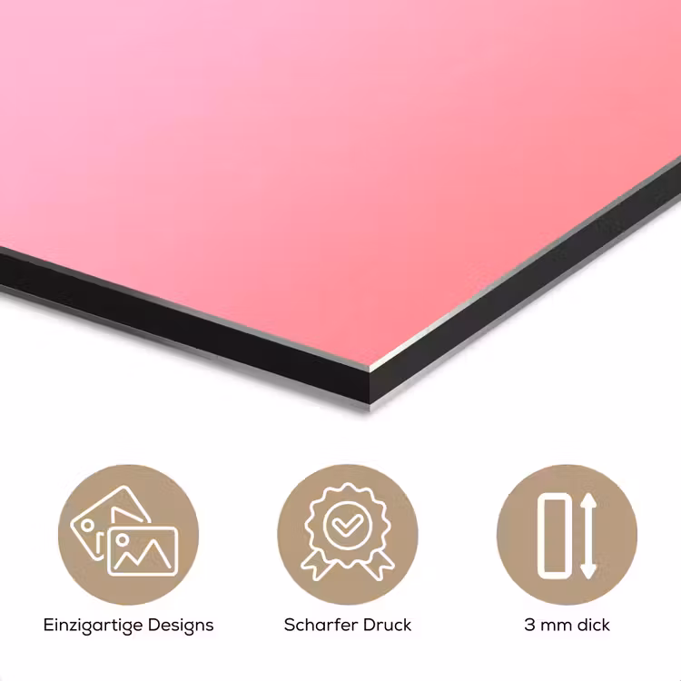 Alu-Dibond-Bild - Farbverlauf – Rosa – Orange — 7