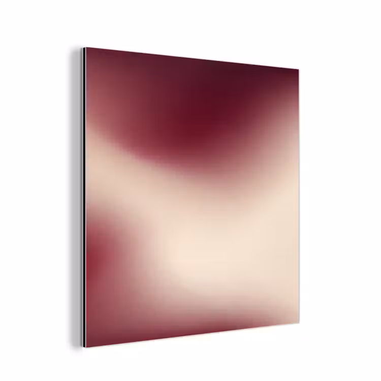 Alu-Dibond-Bild - Farbverlauf – Rot – Beige — 1