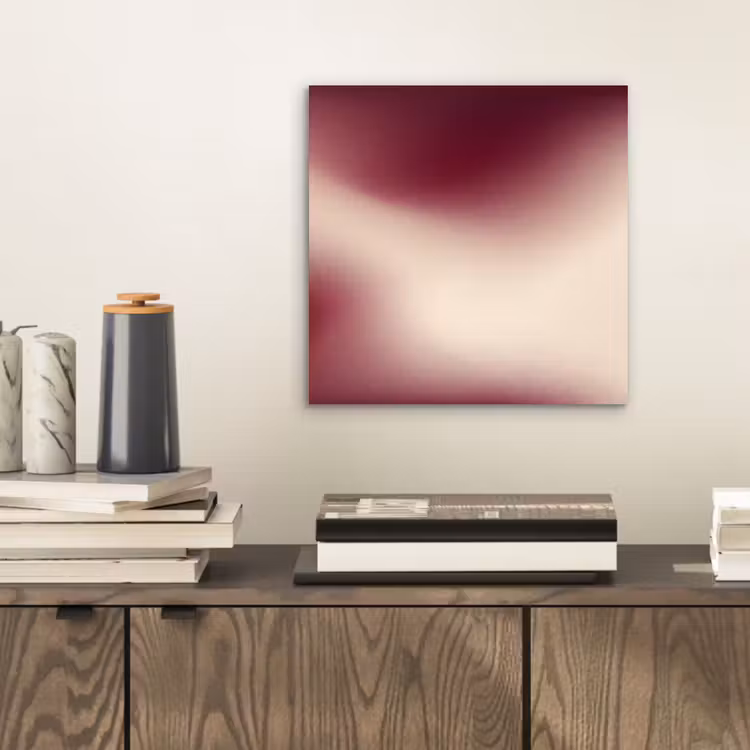 Alu-Dibond-Bild - Farbverlauf – Rot – Beige — 2