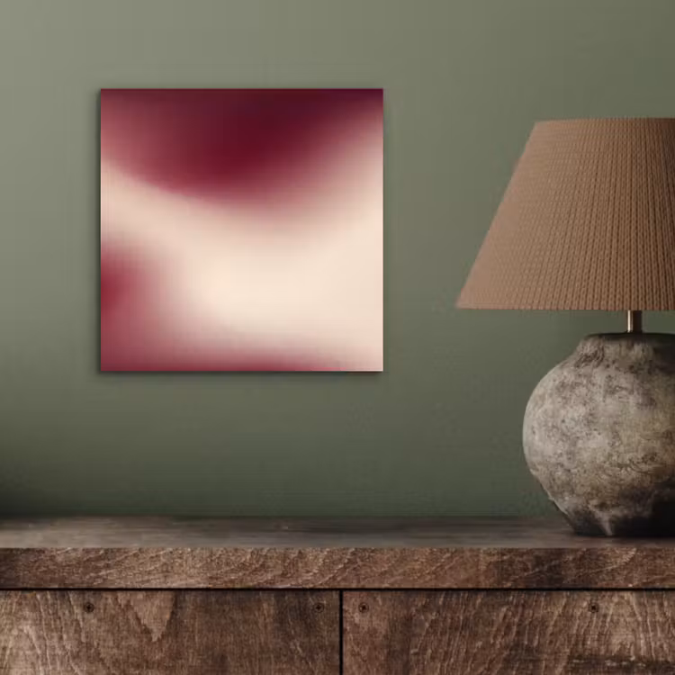Alu-Dibond-Bild - Farbverlauf – Rot – Beige — 3