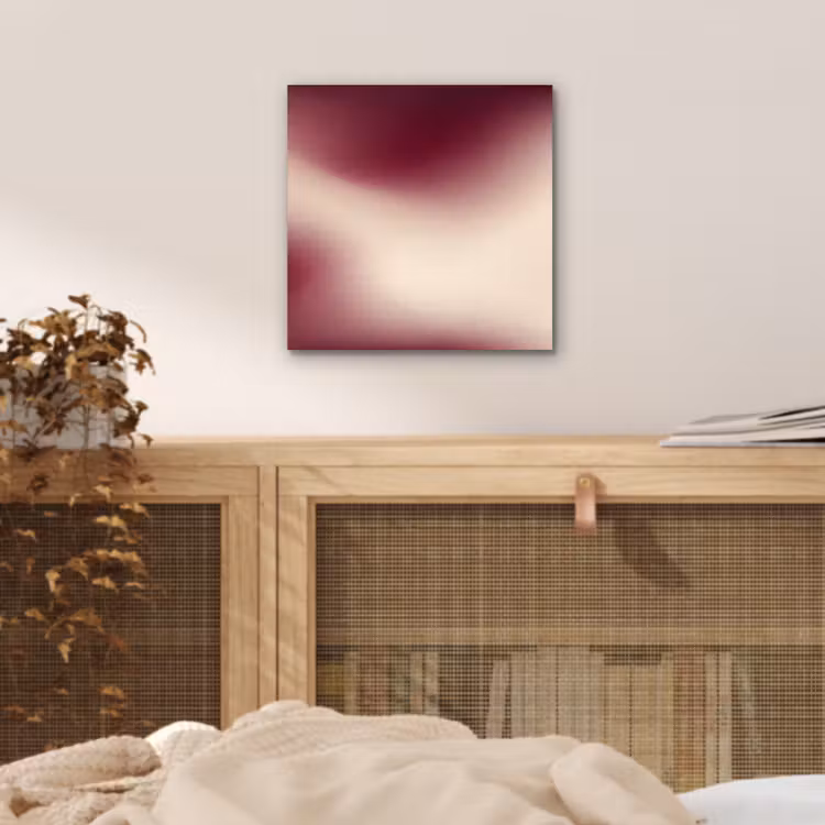 Alu-Dibond-Bild - Farbverlauf – Rot – Beige — 4