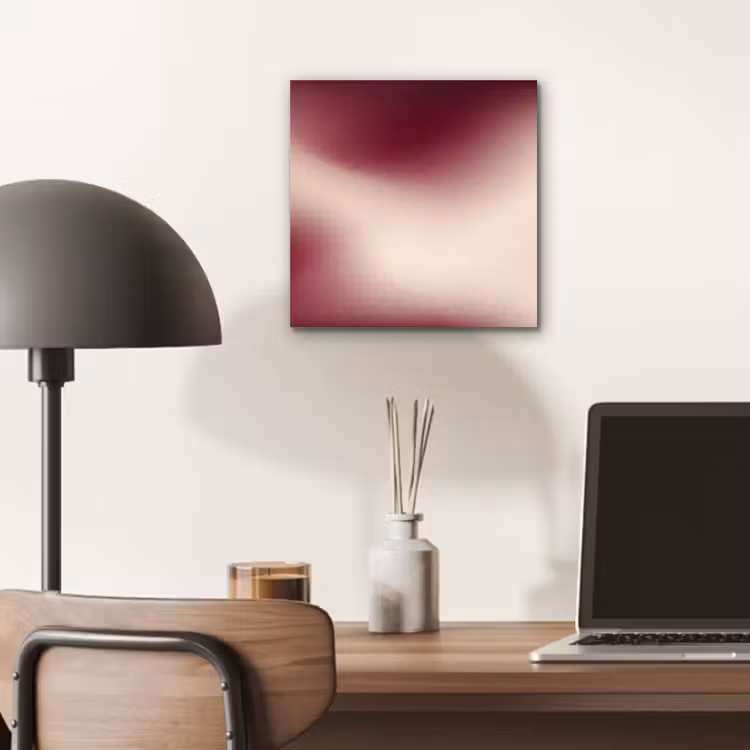 Alu-Dibond-Bild - Farbverlauf – Rot – Beige — 6