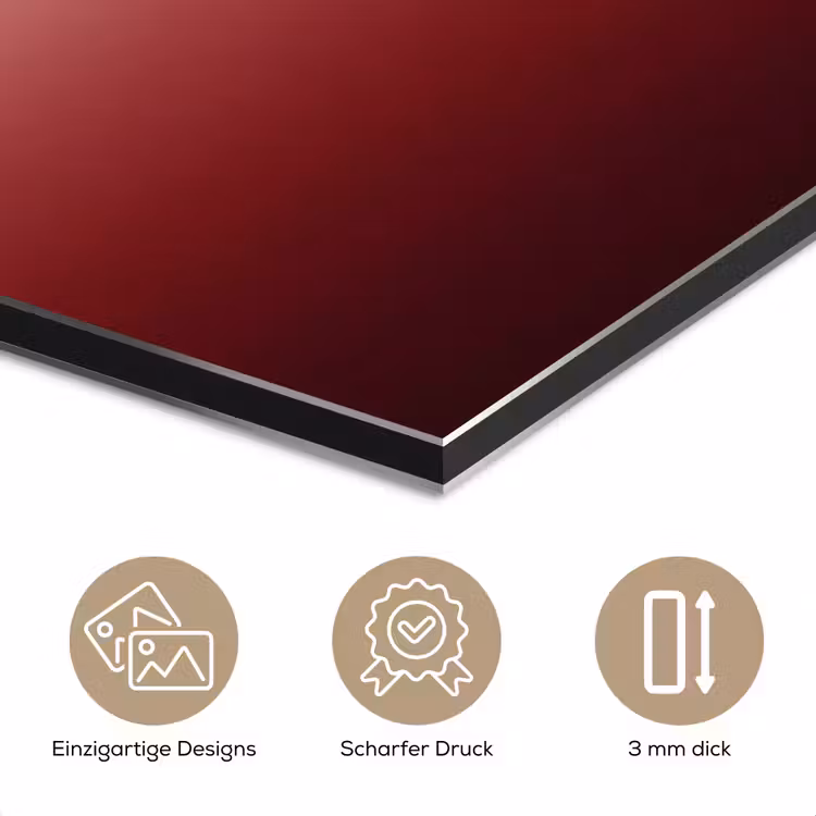 Alu-Dibond-Bild - Farbverlauf – Rot – Rosa — 7