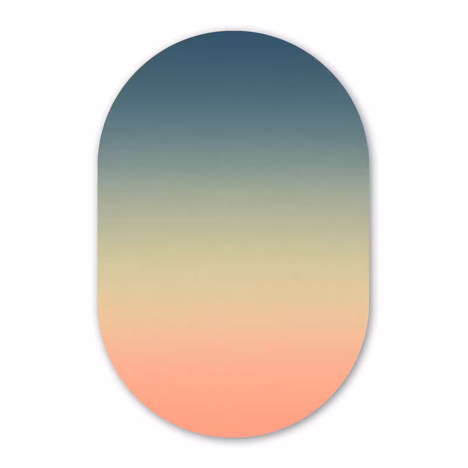 Alu-Dibond-Bild Oval - Farbverlauf – Abstrakt – Modern — 1