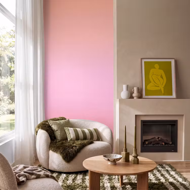 Tapete - Farbverlauf – Rosa – Orange — 1