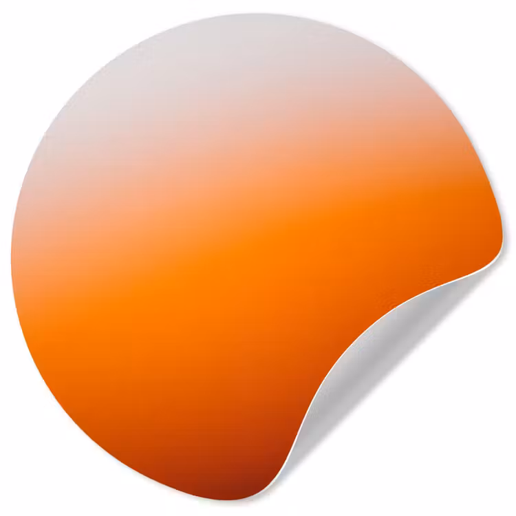 Runde Tapete - Farbverlauf – Orange – Abstrakt — 1