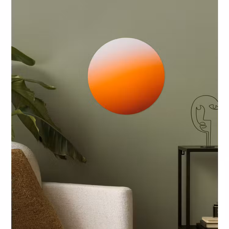 Runde Tapete - Farbverlauf – Orange – Abstrakt — 3