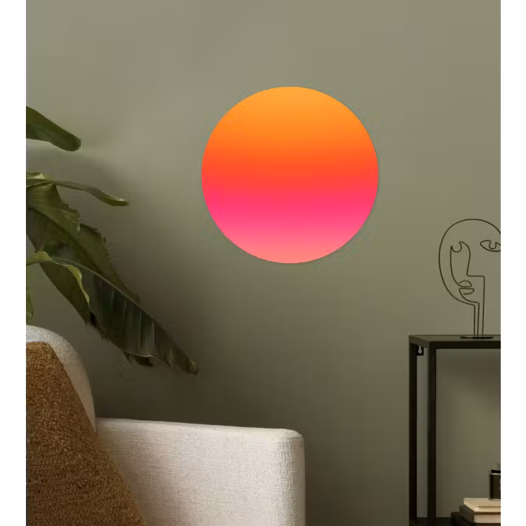 Runde Tapete - Farbverlauf – Orange – Rosa — 3